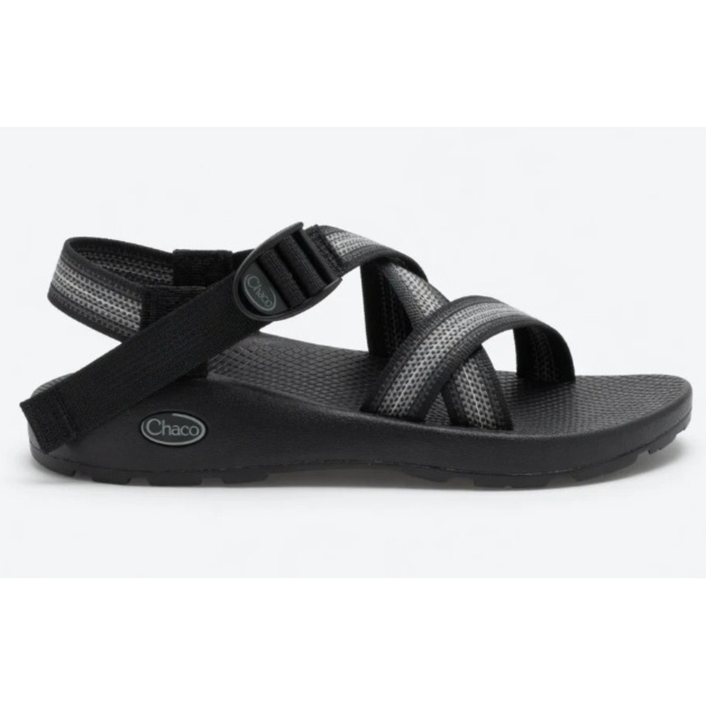 Chaco Z/1 Classic Sport Sandals Mens 8 Black Gray Adjustable Straps Hiking